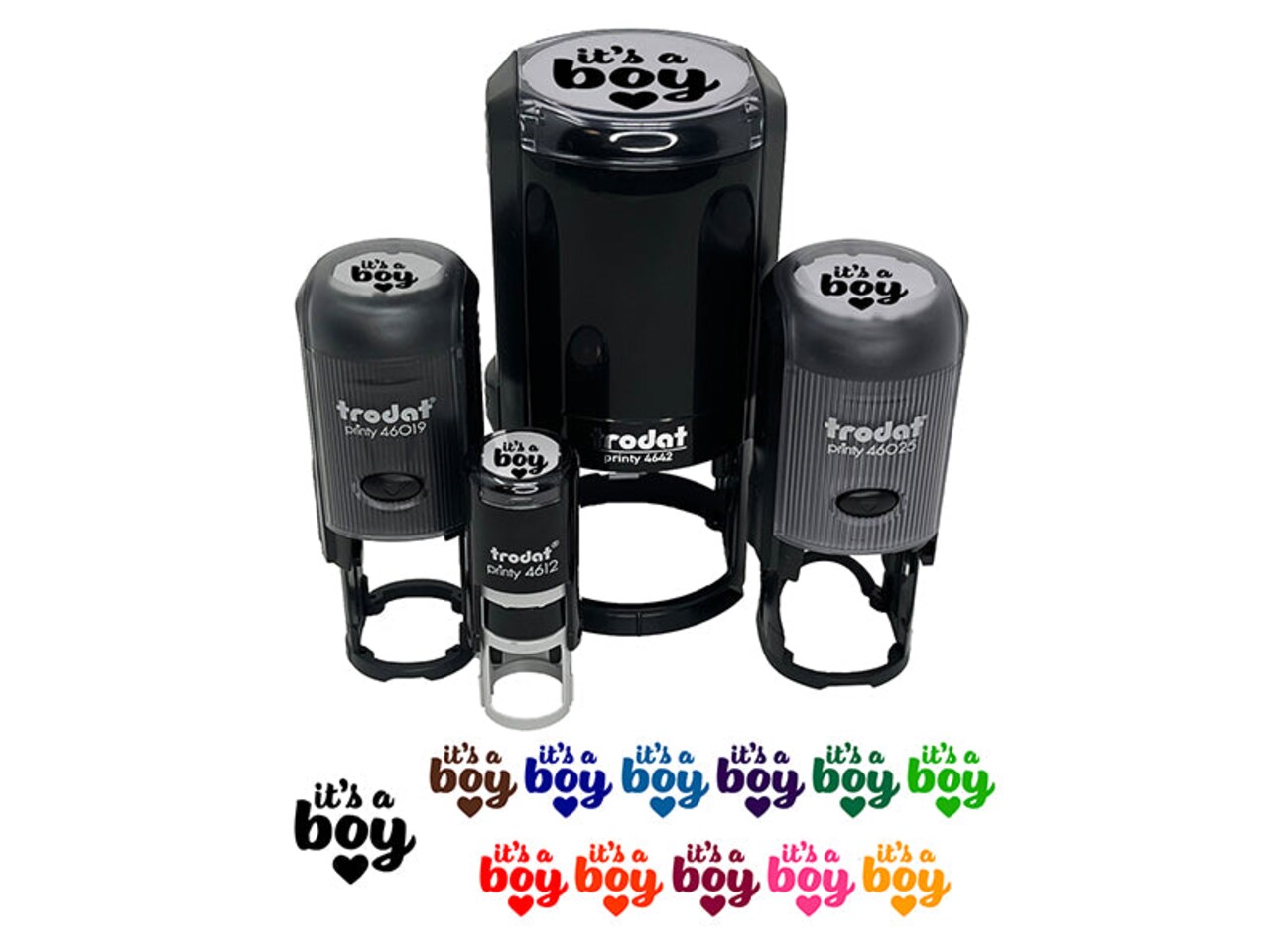 It's a Boy Baby Shower Party Self-Inking Rubber Stamp Ink Stamper for Stamping Crafting Planners